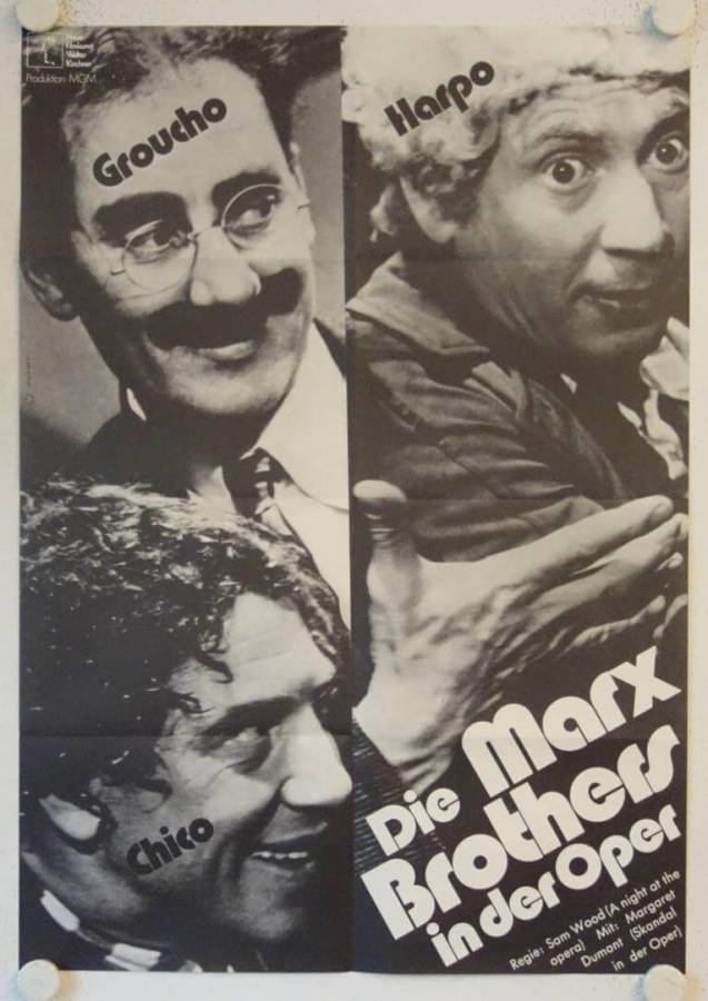 Die Marx Brothers in der Oper originales deutsches Filmplakat (R73)